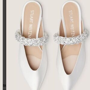 Stewart Weitzman Royal Pearl Braida Flat 9